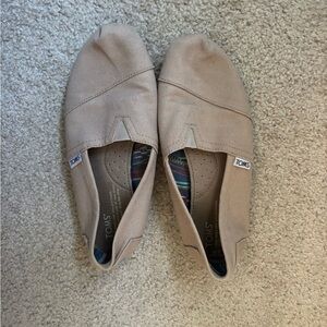 TOMS Women's Beige Alpargata Canvas Loafers
